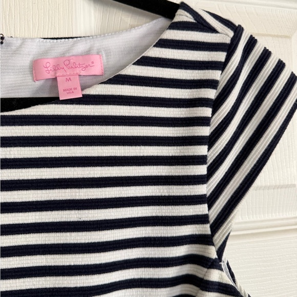 Lilly Pulitzer Dress Striped Blue and White - Picture 4 of 5